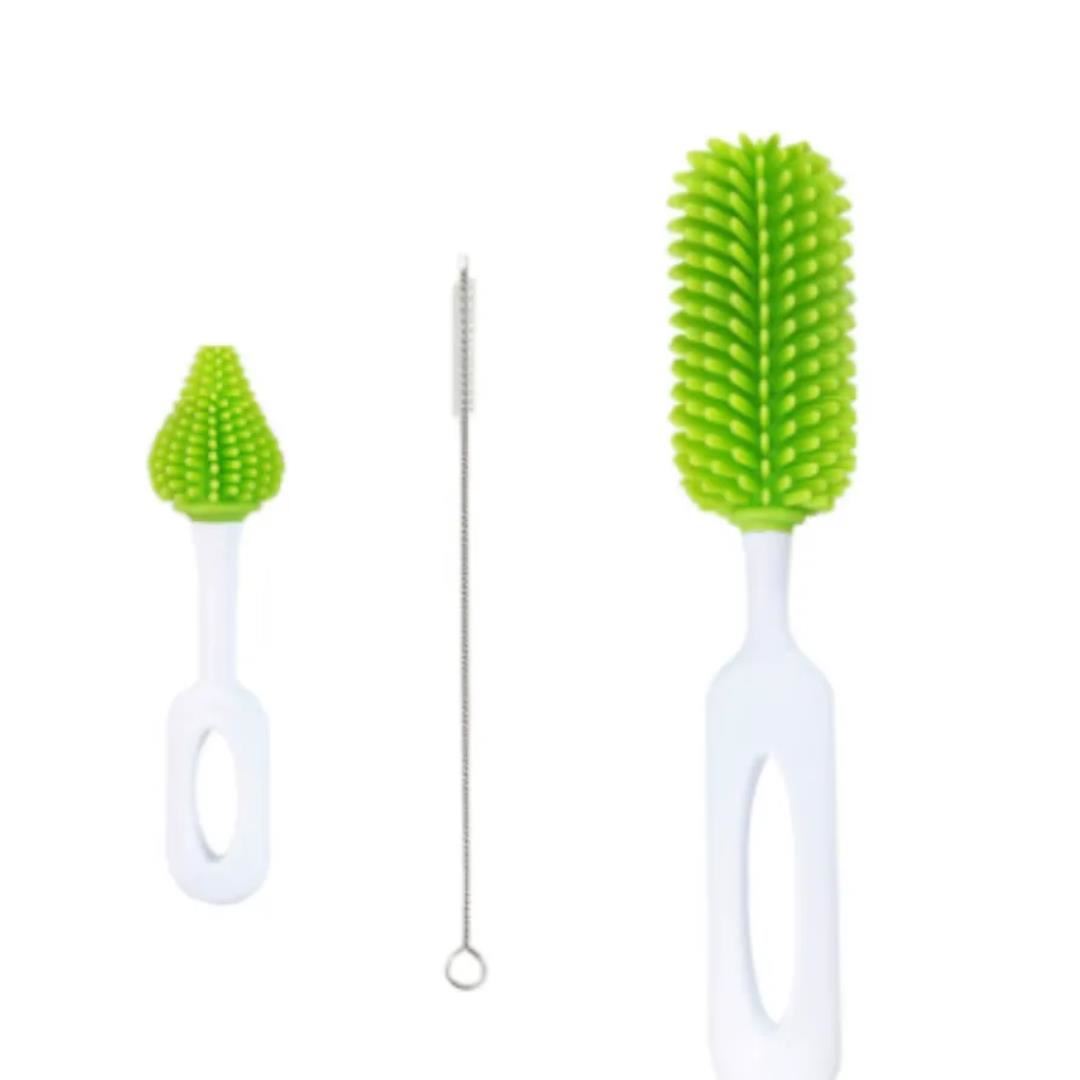 cepillo limpiador de biberones nuevo modelo + cañita de limpieza